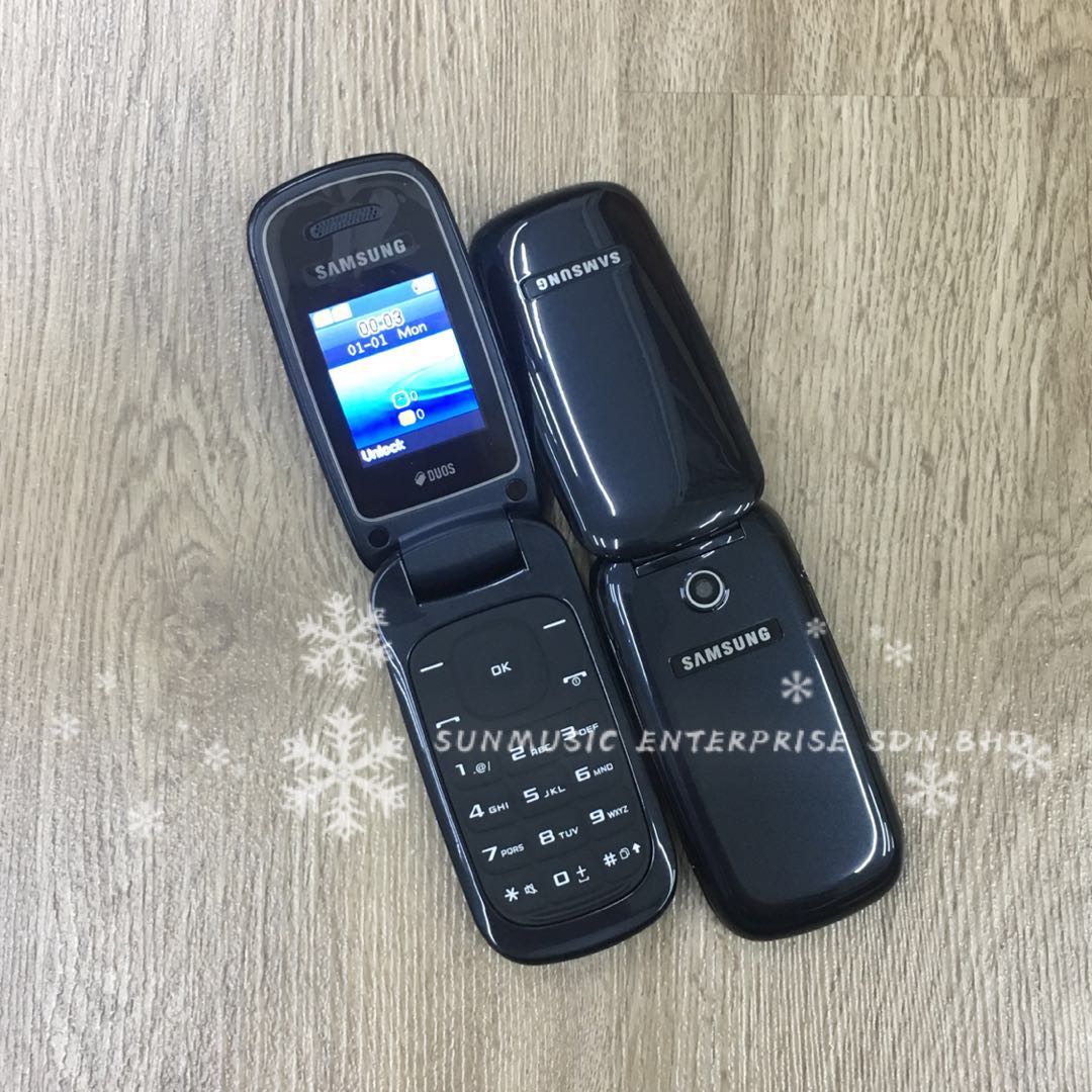 (BLACK)SAMSUNG E1272 95% NEW RECON REFURBISHED(READY STOCK)